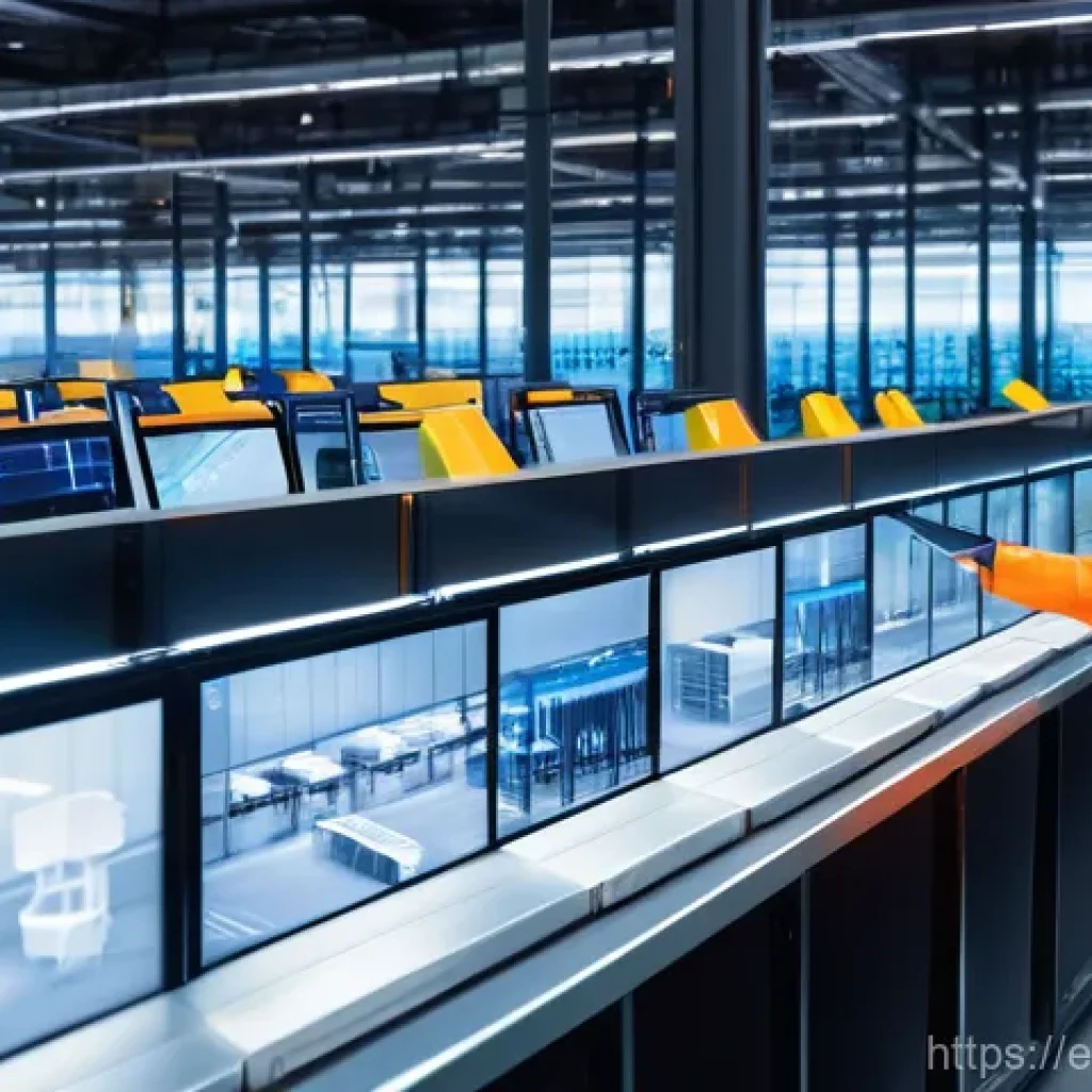 스마트물류 자격증 시험 후기 - **Prompt: "A sleek, ultra-modern intelligent warehouse at dawn. The facility is brightly lit, showca...