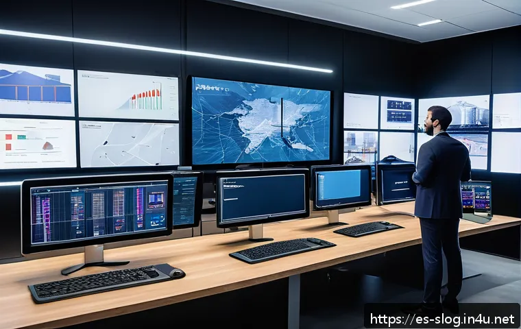 스마트물류 전문 자격증의 중요성 - A modern logistics control room in a Latin American company, featuring a diverse team of professiona...